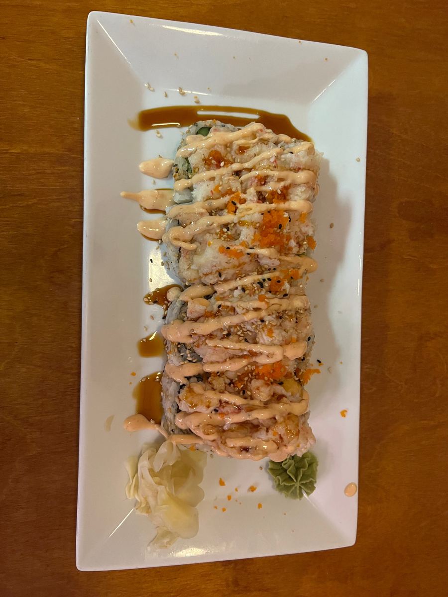 Lobster tempura platter with specialty rolls
