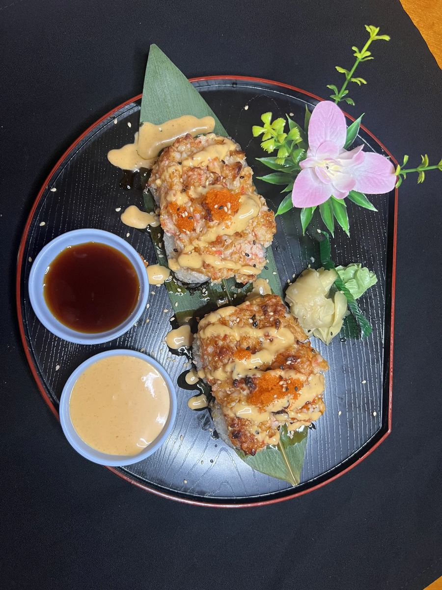Tempura shrimp specialty roll platter