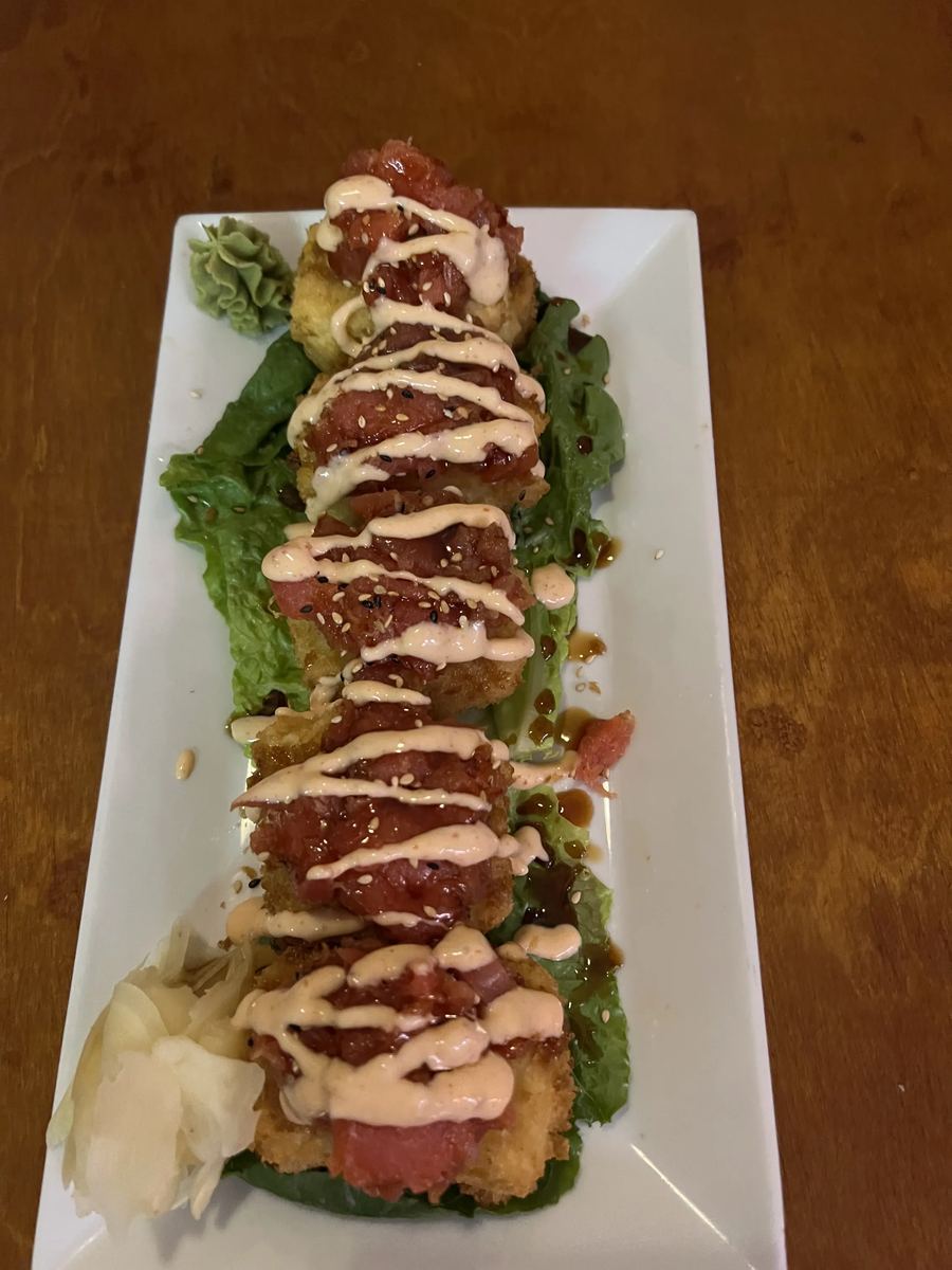 Three specialty roll platters arranged on the table