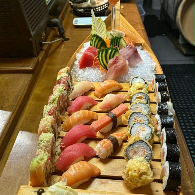 Fresh nigiri and sushi from The King and I sushi bar in Miami Lakes
